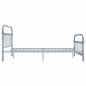 vidaXL Giroletto Grigio in Metallo 160x200 cm vidaXL Giroletto Grigio in Metallo 160x200 cm