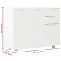 vidaXL Credenza Bianco Lucido 107x35x80,5 cm vidaXL Credenza Bianco Lucido 107x35x80,5 cm