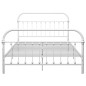 vidaXL Giroletto Bianco in Metallo 140x200 cm vidaXL Giroletto Bianco in Metallo 140x200 cm