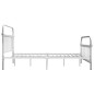 vidaXL Giroletto Bianco in Metallo 140x200 cm vidaXL Giroletto Bianco in Metallo 140x200 cm