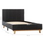 vidaXL Giroletto Grigio Scuro in Tessuto 90x200 cm vidaXL Giroletto Grigio Scuro in Tessuto 90x200 cm