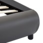 vidaXL Giroletto con LED Grigio in Similpelle 90x200 cm vidaXL Giroletto con LED Grigio in Similpelle 90x200 cm