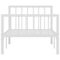 vidaXL Giroletto Bianco in Metallo 90x200 cm vidaXL Giroletto Bianco in Metallo 90x200 cm