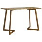 vidaXL Tavolo da Pranzo Marrone Scuro 120x60x74 cm in MDF e Ferro