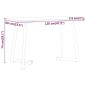 vidaXL Tavolo da Pranzo Marrone Scuro 120x60x74 cm in MDF e Ferro