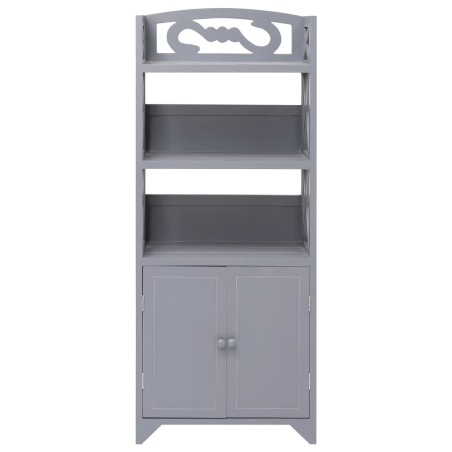 vidaXL Armadietto da Bagno Grigio 46x24x116 cm Legno di Paulownia