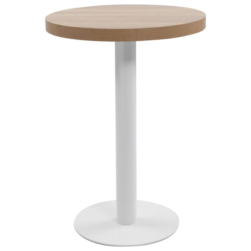 vidaXL Tavolo da Bistrot Marrone Chiaro 60 cm in MDF vidaXL Tavolo da Bistrot Marrone Chiaro 60 cm in MDF