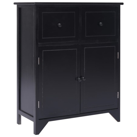 vidaXL Armadietto Nero 60x30x75 cm in Legno di Paulownia
