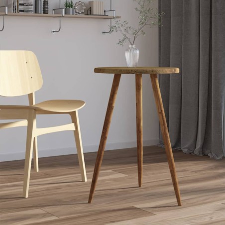 vidaXL Tavolo da Bistrot Marrone Scuro Ø50x76 cm in MDF e Ferro