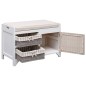 vidaXL Panca da Ingresso 70x33,5x45 cm in Legno di Paulownia