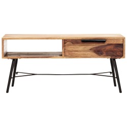 vidaXL Tavolino da Caffè 88x55x40 cm in Legno Massello di Sheesham