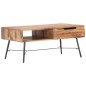 vidaXL Tavolino da Caffè 88x55x40 cm in Legno Massello di Sheesham