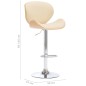 vidaXL Sedia da Bar Crema in Similpelle vidaXL Sedia da Bar Crema in Similpelle