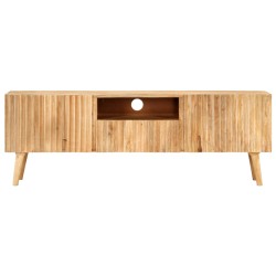 vidaXL Mobile Porta TV 140x30x49 cm in Legno Massello di Mango