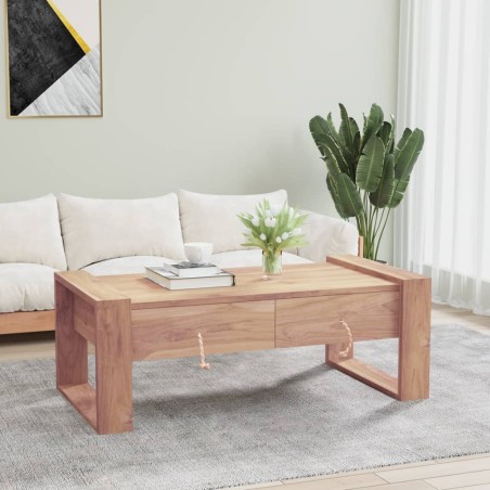 vidaXL Tavolino da Caffè 110x60x40 cm in Legno Massello di Teak