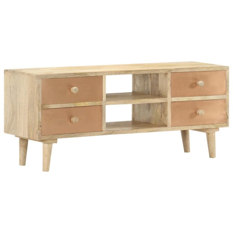 vidaXL Mobile Porta TV 110x30x45 cm in Legno Massello di Mango vidaXL Mobile Porta TV 110x30x45 cm in Legno Massello di Mango