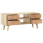 vidaXL Mobile Porta TV 110x30x45 cm in Legno Massello di Mango vidaXL Mobile Porta TV 110x30x45 cm in Legno Massello di Mango
