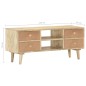 vidaXL Mobile Porta TV 110x30x45 cm in Legno Massello di Mango vidaXL Mobile Porta TV 110x30x45 cm in Legno Massello di Mango
