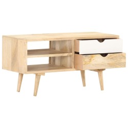 vidaXL Mobile Porta TV 90x35x45 cm in Legno Massello di Mango