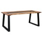 vidaXL Tavolo da Pranzo 180x90x75 cm in Legno Massello Acacia e Vetro vidaXL Tavolo da Pranzo 180x90x75 cm in Legno Massello Acacia e Vetro