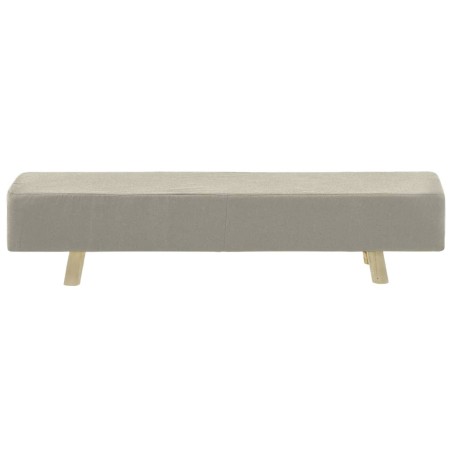 vidaXL Poggiapiedi Crema 120x28x26 cm in Tessuto
