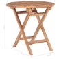 vidaXL Tavolo da Giardino Pieghevole 45x45x45 cm in Legno di Teak vidaXL Tavolo da Giardino Pieghevole 45x45x45 cm in Legno di Teak