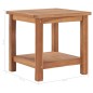 vidaXL Tavolino da Caffè 45x45x45 cm in Legno Massello di Teak