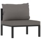 vidaXL Set Divani da Giardino 8 pz con Cuscini in Polyrattan Antracite vidaXL Set Divani da Giardino 8 pz con Cuscini in Polyrattan Antracite