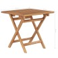 vidaXL Tavolo da Giardino Pieghevole 45x45x45 cm in Legno di Teak vidaXL Tavolo da Giardino Pieghevole 45x45x45 cm in Legno di Teak
