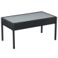 vidaXL Set Divani da Giardino 5 pz con Cuscini in Polyrattan Nero vidaXL Set Divani da Giardino 5 pz con Cuscini in Polyrattan Nero