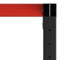 vidaXL Telaio per Banco da Lavoro in Metallo 80x57x79 cm Nero e Rosso vidaXL Telaio per Banco da Lavoro in Metallo 80x57x79 cm Nero e Rosso