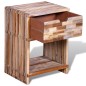 vidaXL Comodino con Cassetto in Legno di Recupero di Teak vidaXL Comodino con Cassetto in Legno di Recupero di Teak