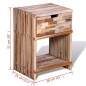 vidaXL Comodino con Cassetto in Legno di Recupero di Teak vidaXL Comodino con Cassetto in Legno di Recupero di Teak