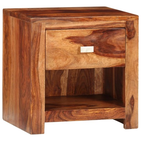 vidaXL Comodino con 1 Cassetto in Legno Massello di Sheesham 