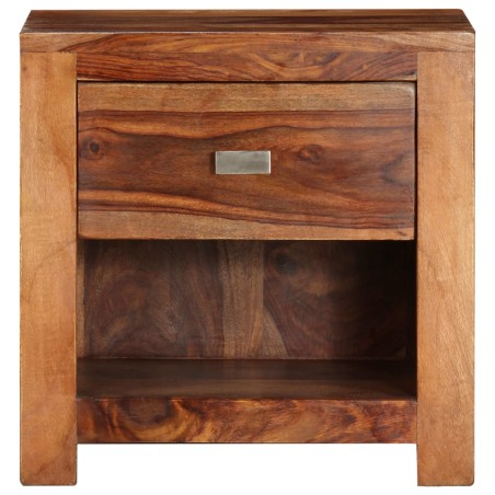 vidaXL Comodino con 1 Cassetto in Legno Massello di Sheesham 