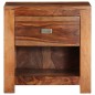 vidaXL Comodino con 1 Cassetto in Legno Massello di Sheesham vidaXL Comodino con 1 Cassetto in Legno Massello di Sheesham