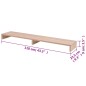vidaXL Supporto per Monitor in Truciolato 110x23,5x9 cm Beige vidaXL Supporto per Monitor in Truciolato 110x23,5x9 cm Beige