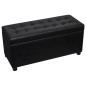 vidaXL Sgabello con Contenitore in Pelle Artificiale Nero vidaXL Sgabello con Contenitore in Pelle Artificiale Nero