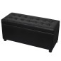 vidaXL Sgabello con Contenitore in Pelle Artificiale Nero vidaXL Sgabello con Contenitore in Pelle Artificiale Nero