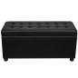 vidaXL Sgabello con Contenitore in Pelle Artificiale Nero vidaXL Sgabello con Contenitore in Pelle Artificiale Nero