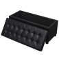 vidaXL Sgabello con Contenitore in Pelle Artificiale Nero vidaXL Sgabello con Contenitore in Pelle Artificiale Nero