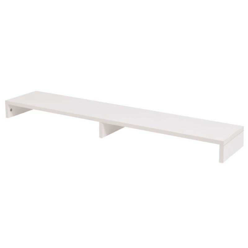 vidaXL Supporto per Monitor Truciolato 110x23,5x9 cm Bianco vidaXL Supporto per Monitor Truciolato 110x23,5x9 cm Bianco