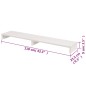 vidaXL Supporto per Monitor Truciolato 110x23,5x9 cm Bianco vidaXL Supporto per Monitor Truciolato 110x23,5x9 cm Bianco