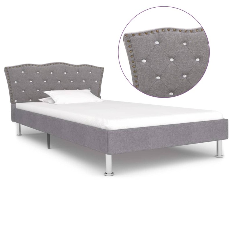 vidaXL Giroletto in Tessuto Grigio Chiaro 90x200 cm vidaXL Giroletto in Tessuto Grigio Chiaro 90x200 cm