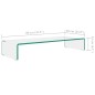 vidaXL Mobile/Rialzo Porta TV in Vetro Trasparente 80x30x13 cm vidaXL Mobile/Rialzo Porta TV in Vetro Trasparente 80x30x13 cm