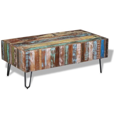 vidaXL Tavolino da Caffè in Legno Massello Anticato 100x50x38 cm
