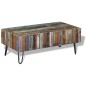 vidaXL Tavolino da Caffè in Legno Massello Anticato 100x50x38 cm vidaXL Tavolino da Caffè in Legno Massello Anticato 100x50x38 cm