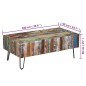 vidaXL Tavolino da Caffè in Legno Massello Anticato 100x50x38 cm vidaXL Tavolino da Caffè in Legno Massello Anticato 100x50x38 cm