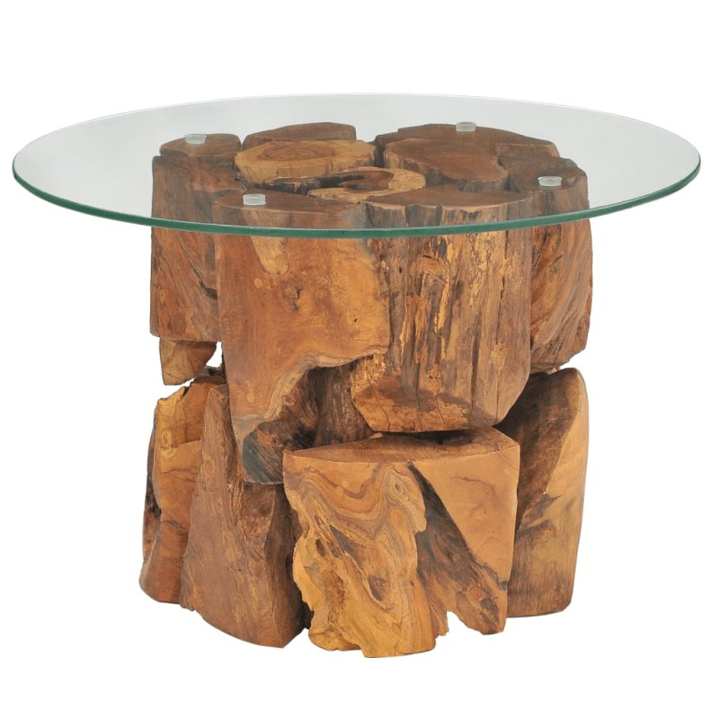 vidaXL Tavolino da Caffè in Legname Massello di Teak 60 cm vidaXL Tavolino da Caffè in Legname Massello di Teak 60 cm