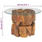 vidaXL Tavolino da Caffè in Legname Massello di Teak 60 cm vidaXL Tavolino da Caffè in Legname Massello di Teak 60 cm